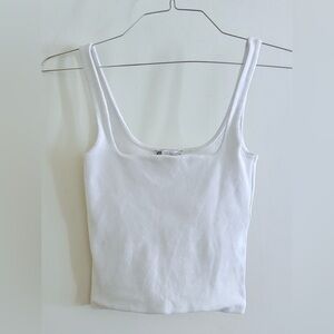 Zara Elegant White Tank Top